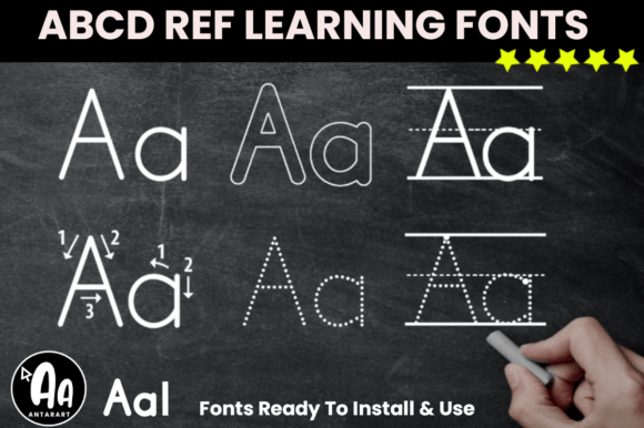 Abcd Tracing Alphabet Letters Bundle: A Warm, Educational Display Font for Digital Brands