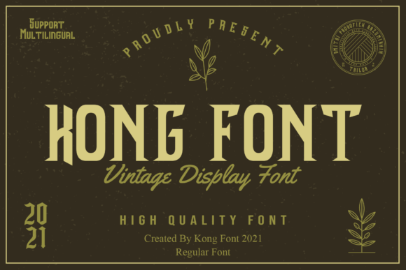 Kong Font: A Bold, Vintage Display Typeface for Editorial Charm